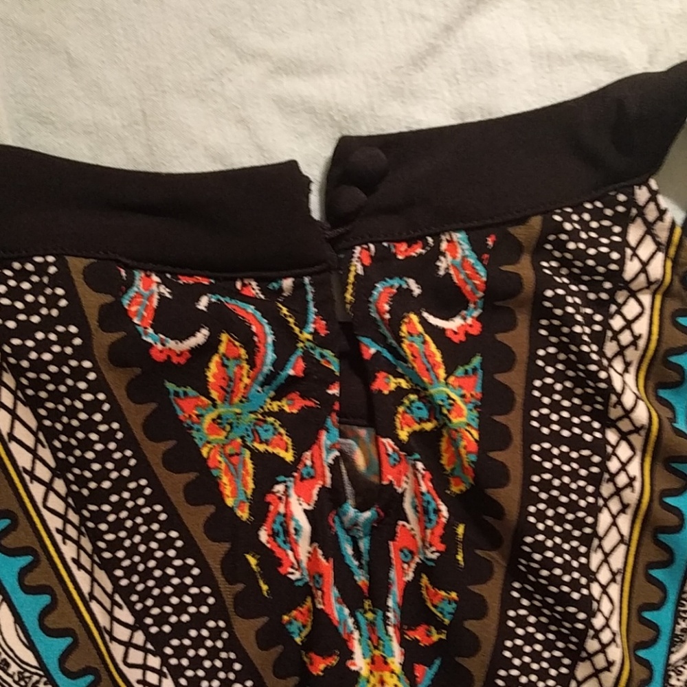 Patterned Halter Mini-Dress - Picture 2 of 3